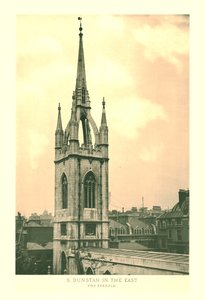St Dunstan in the East, The Steeple, 19. század közepe-vége. alkotó: Unbekannt