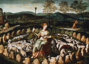St Genevieve gardant ses moutons St Genevieve nézi a nyáját, 16. század alkotó: Unbekannt