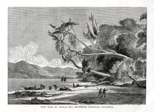 Szent Miklós-öböl, Brunswick-félsziget, Patagónia, 19. század alkotó: Unbekannt