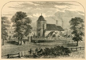 Szent Pancras templom 1820-ban, 1876 c. alkotó: Unbekannt