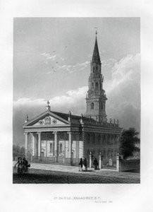 St Pauls Chapel, Broadway, New York, 1855 alkotó: Unbekannt