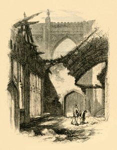Szent István kápolna. - Belső a tűzvész után, 1881. alkotó: Unbekannt