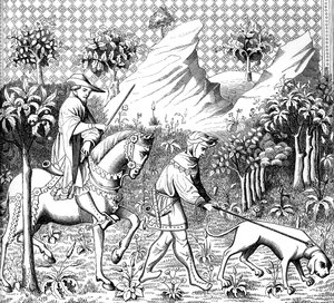 Szarvasvadászat, 14. század 1849 alkotó: Unbekannt