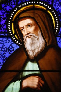 Ólomüveg a Szent Pál templomban, Lyonban: Saint Bonaventure, Lyon, Franciaország alkotó: Unbekannt