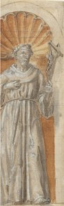 Egy fülkében álló ferences szent, 1650-1700. alkotó: Unbekannt