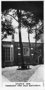 Staple Inn, Through the Old Gateway, London, 1920-as évek alkotó: Unbekannt