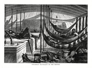 Gőzhajó utazik az Orinocon, Dél-Amerika, 1877 alkotó: Unbekannt