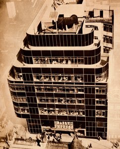 Acél, beton és üveg, modern épületek készítése, 1935. alkotó: Unbekannt