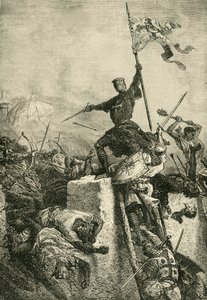 Baldwin, Flandria grófja: Konstantinápoly megtámadása, 1204, 1890. alkotó: Unbekannt