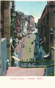 Strada Levante – Valletta – Málta, c1900 alkotó: Unbekannt