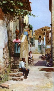 Utcai jelenet, Taormina, Szicília, Olaszország, 1923 alkotó: Unbekannt