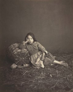 Tanulmány egy fiatal parasztlányról, c. 1860. alkotó: Unbekannt