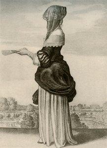 Nyár - Egy angol hölgy szokásos nyári ruhája, I. Károly uralkodása, 1620-1640, 1937. alkotó: Unbekannt