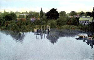 Naplemente a Temzén, Caversham, Berkshire, XX. század alkotó: Unbekannt