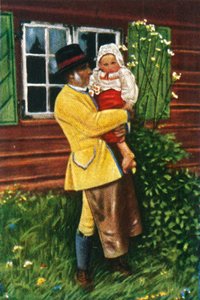 Svéd nép népviseletben, 1928. alkotó: Unbekannt