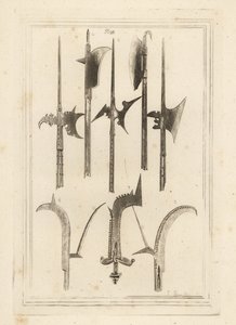 Kardpenge alabárd 1,3,5, barna 2. számla, 4. Lochaber fejsze, 6. ősi bankjegy, 7. kézi váltó kis harangokkal és Battefieldben, Shrewsbury 8. alkotó: Unbekannt