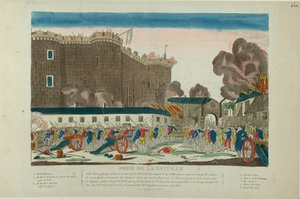 A Bastille elfoglalása 1789. július 14-én. alkotó: Unbekannt
