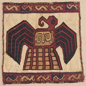 Gobelin négyzet alakú panel, c. 700-1100. alkotó: Unbekannt