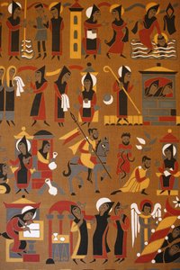 Gobelin a Saint-Pierre de Solesmes apátságban: Szent Benedek élete, Solesmes, Franciaország alkotó: Unbekannt