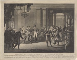 Napóleon lemondása Fontainebleau-ban, 1814 alkotó: Unbekannt