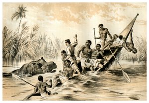 A kaland vízilóval, 1883 alkotó: Unbekannt