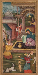 Az Angyali üdvözlet, Jerome Xavier spanyol atya Mirat al-qudjaiból, 1549-1617, 1602-1604. alkotó: Unbekannt