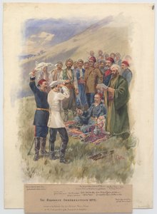 Az 1878-as áprilisi felkelés. Tárgyalások a felkelők főhadiszállásán, 1878 alkotó: Unbekannt