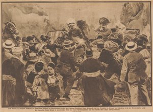 Ferenc Ferdinánd osztrák főherceg és felesége meggyilkolása Szarajevóban, 1914. június 28-án. alkotó: Unbekannt