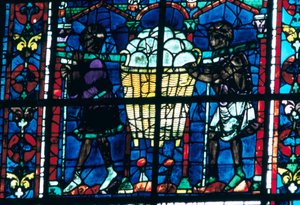The Bakers, ólomüveg, Chartres-i katedrális, Franciaország, 1194-1260 alkotó: Unbekannt