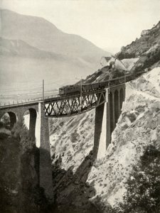 A Baltschieder-viadukt a Lotschberg-fővonalon ..., 1935-36. alkotó: Unbekannt