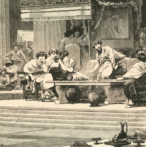 Damoklész lakoma, 1890. alkotó: Unbekannt