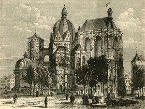 Az aacheni bazilika vagy Aix-La-Chapelle, 1890. alkotó: Unbekannt