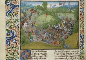 Az aljubarrotai csata 1385. augusztus 14-én, kb. 1470-1475 között. alkotó: Unbekannt