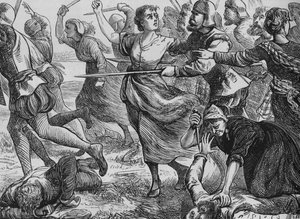 Az Ancrum Moor-i csata, 1545. február 27., 1880 alkotó: Unbekannt