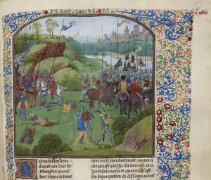 A Radcot Bridge-i csata 1387. december 19-én, körülbelül 1470-1475 között. alkotó: Unbekannt