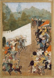 Shahbarghan csata, Folio a Padshahnama Császár krónikájából, 17. század. alkotó: Unbekannt