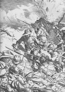 A Spion Kop-i csata, búr háború, Dél-Afrika, 1900 1906 alkotó: Unbekannt
