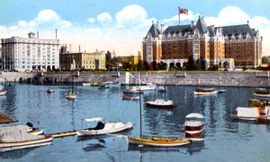A Belmont épület, Union Club és Empress Hotel, Victoria, British Columbia, Kanada, 1900-as évek alkotó: Unbekannt