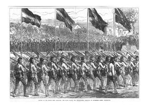 The Black Watch 42. Highlanders Governors Greenhez vonul, Portsmouth, 1874. alkotó: Unbekannt