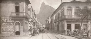 A divatos Rua Sao Clemente Botafogo vége. Corcovado a távolban, 1914 alkotó: Unbekannt