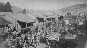 A brit hadsereg menetel Pretoria utcáin, 1902 alkotó: Unbekannt