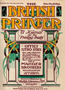 The British Printer – hirdetés, 1916 alkotó: Unbekannt