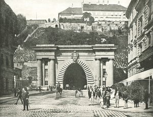A Budai Váralagút, Budapest, Ausztria-Magyarország, 1895. alkotó: Unbekannt