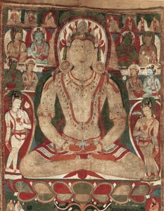A Buddha Amitayus Bodhiszattvák jelenléte, 11. vagy 12. század eleje. alkotó: Unbekannt