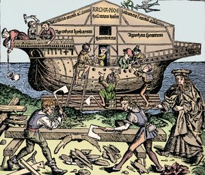 A Noé által felügyelt bárka építése, 1493, 1903 alkotó: Unbekannt