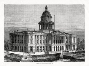 A Capitol, Sacramento, California, USA, 1877 alkotó: Unbekannt