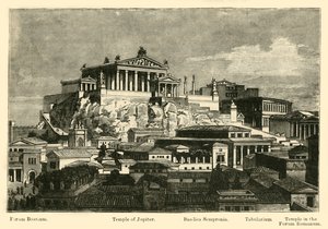 A Capitolium a Palatinus-hegy helyreállításából, 1890. alkotó: Unbekannt