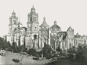 Katedrális, Mexikóváros, Mexikó, 1895. alkotó: Unbekannt