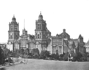 Katedrális, Mexikóváros, Mexikó, 1900. alkotó: Unbekannt