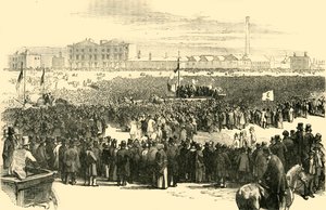 The Chartist Meeting on Kennington Common, 1848, c1878. alkotó: Unbekannt
